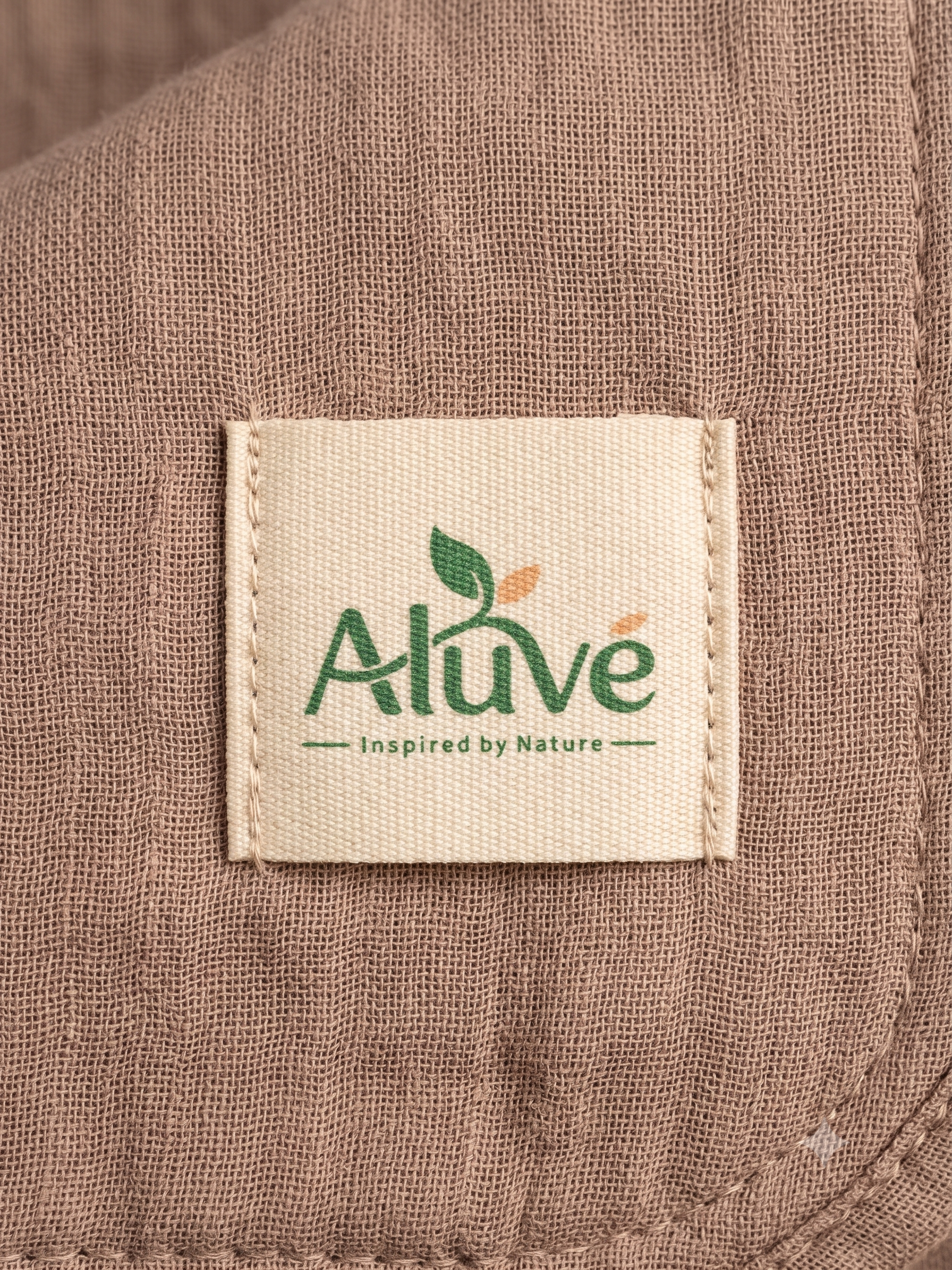 Aluvé - Unisex Çocuk Müslin Panço, Kapüşonlu, %100 Pamuklu -Açık kahve