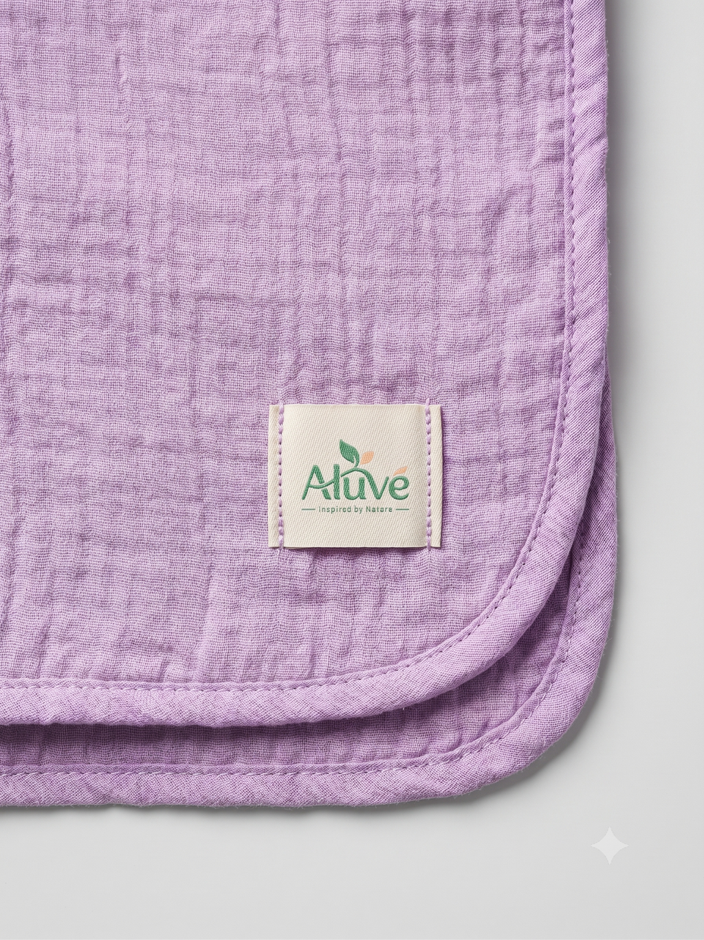 Aluvé - Unisex Çocuk Müslin Panço, Kapüşonlu, %100 Pamuklu -Lila