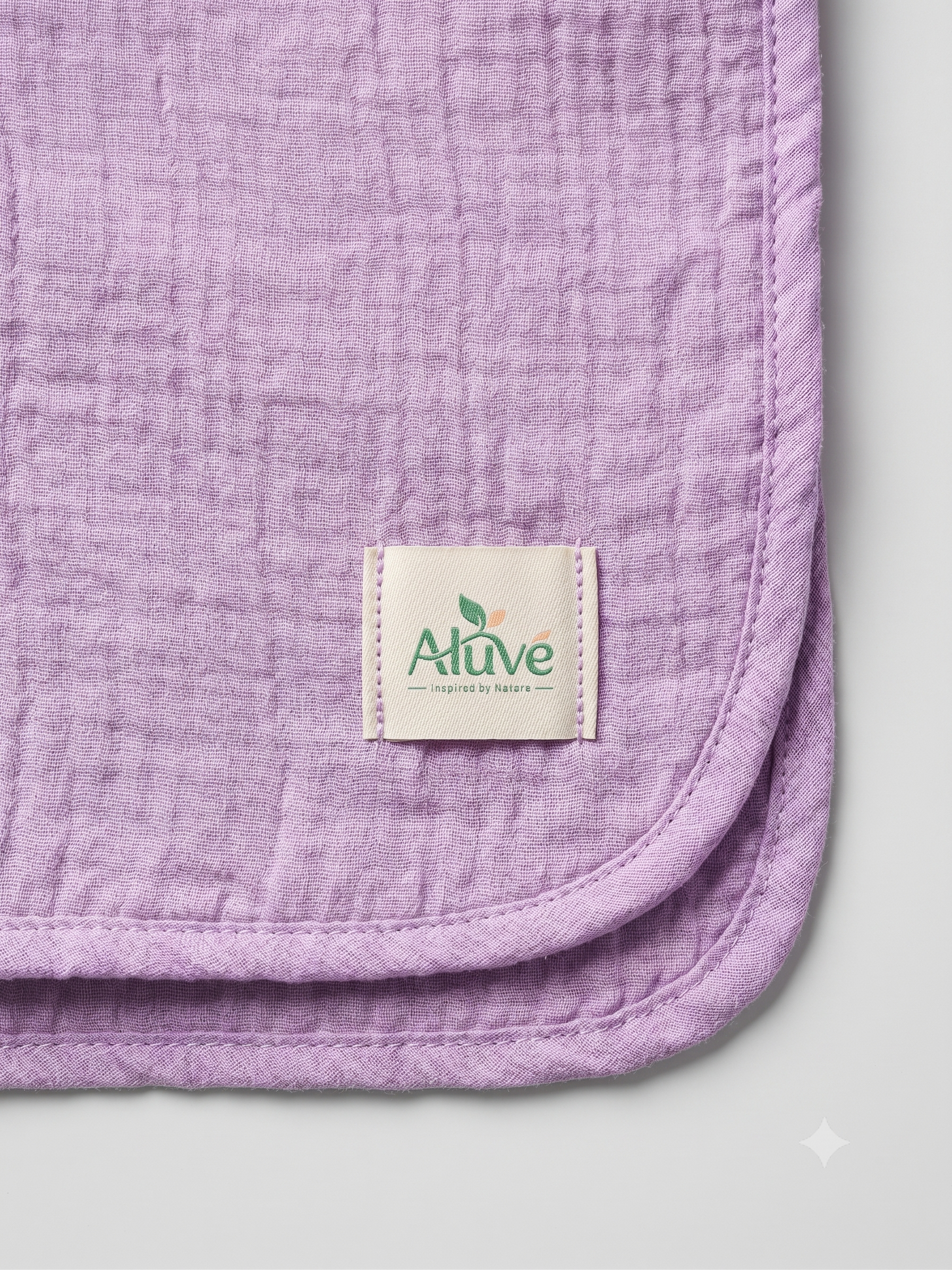 Aluvé - Unisex Çocuk Müslin Panço, Kapüşonlu, %100 Pamuklu -Lila