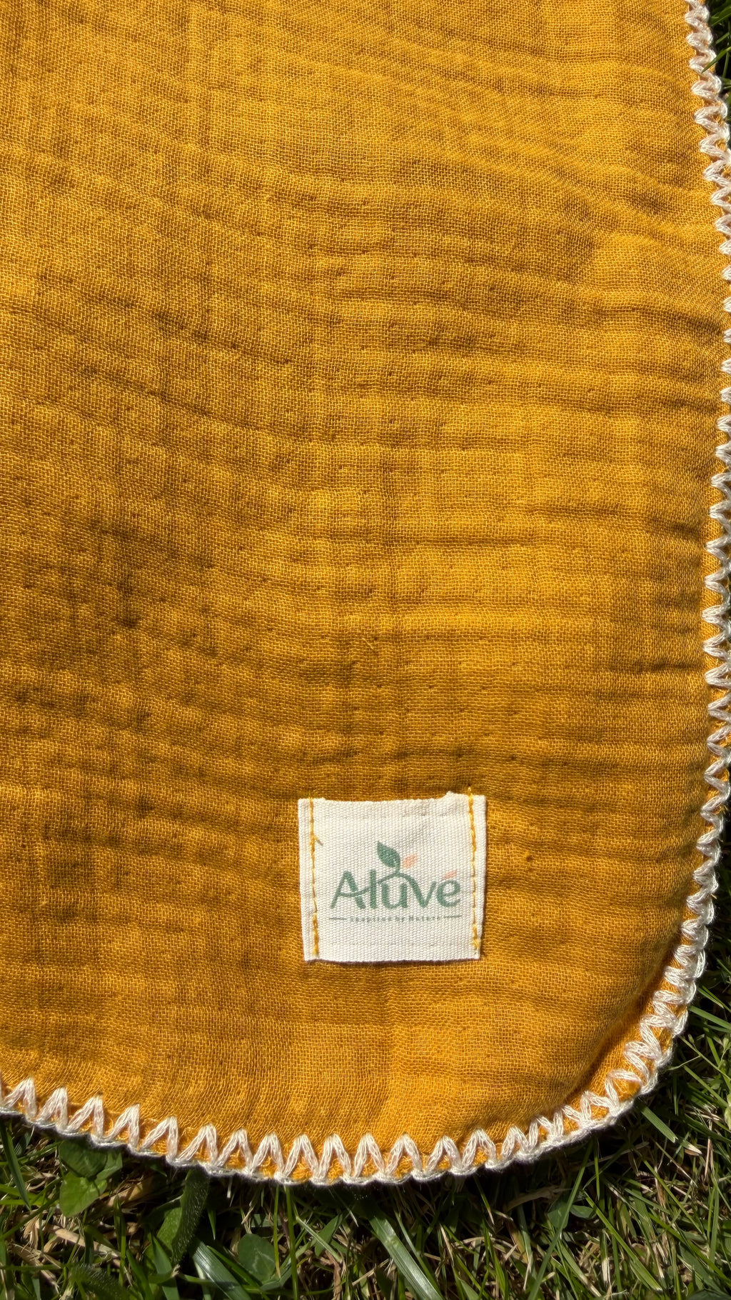 Aluvé Anne & Bebek Müslin Plaj Havlusu Seti- Hardal